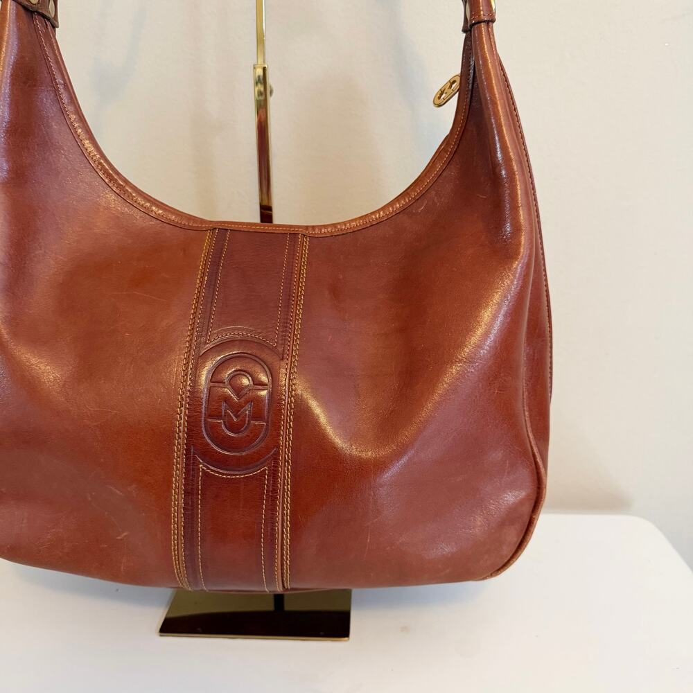 Marino Orlandi Leather Hobo Shoulder Bag Large Brown Italian Designer Luxury - Picture 15 of 16